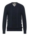 H953 Man Sweater Midnight Blue Size 46 Cotton