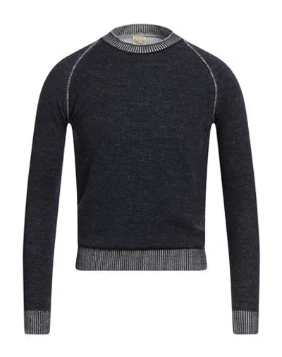 H953 Man Sweater Midnight Blue Size 46 Merino Wool