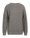 H953 Man Sweater Military Green Size 44 Merino Wool In Gray