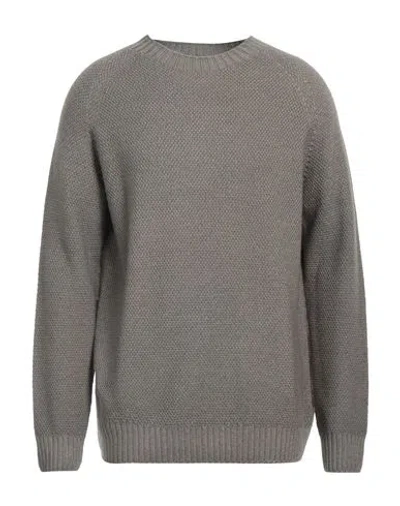 H953 Man Sweater Military Green Size 44 Merino Wool