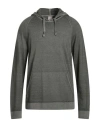 H953 Man Sweater Military Green Size 46 Merino Wool In Gray