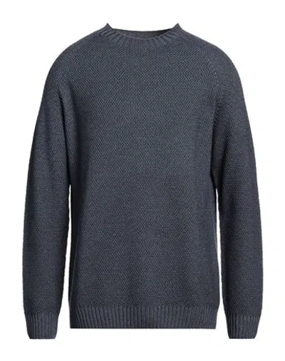 H953 Man Sweater Navy Blue Size 44 Merino Wool