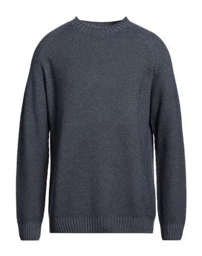H953 Man Sweater Navy Blue Size 44 Merino Wool In Navy Blue