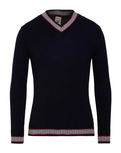 H953 Man Sweater Navy Size 38 Merino Wool