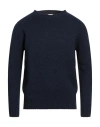 H953 Man Sweater Navy Size 40 Super 130s Wool, Cashmere In Blue