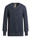 H953 Man Sweater Navy Size 42 Merino Wool In Blue
