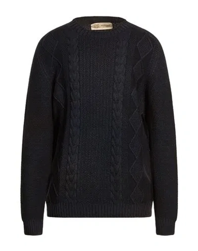 H953 Man Sweater Navy Size 46 Merino Wool In Black