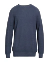 H953 Man Sweater Navy Size 46 Merino Wool In Blue