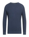H953 Man Sweater Navy Size 50 Merino Wool