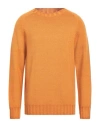 H953 Man Sweater Ocher Size 44 Merino Wool In Yellow