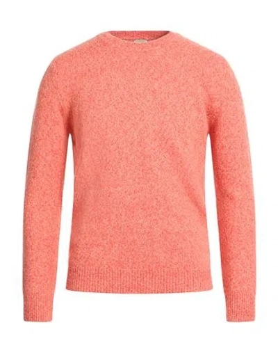 H953 Man Sweater Orange Size 40 Cotton, Polyamide, Alpaca Wool, Wool In Pink