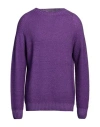 H953 Man Sweater Purple Size 42 Merino Wool