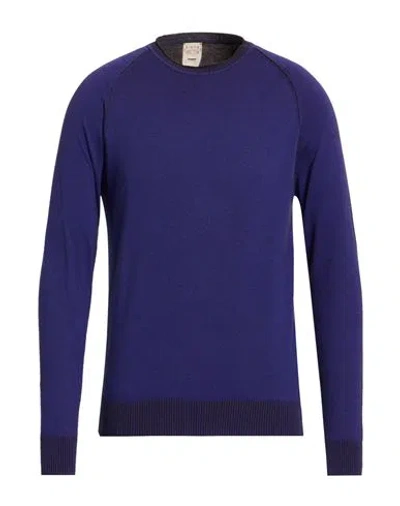 H953 Man Sweater Purple Size 46 Cotton