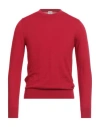 H953 Man Sweater Burgundy Size 44 Merino Wool