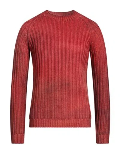 H953 Man Sweater Red Size 40 Merino Wool