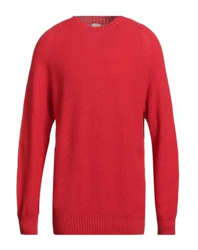 H953 Man Sweater Red Size 44 Cotton