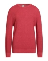 H953 Man Sweater Red Size 44 Merino Wool