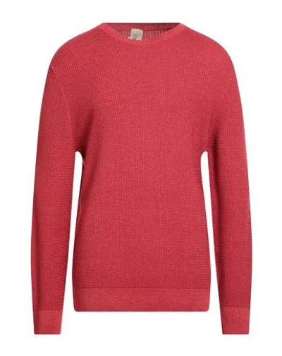 H953 Man Sweater Red Size 44 Merino Wool