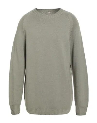 H953 Man Sweater Sage Green Size 44 Merino Wool