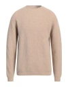 H953 Man Sweater Sand Size 42 Merino Wool In Beige