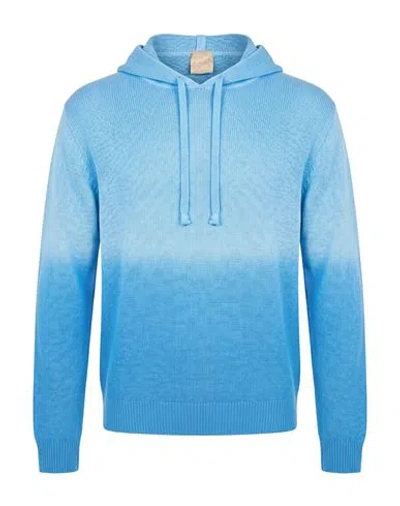 H953 Man Sweater Sky Blue Size 40 Linen, Cotton