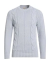 H953 Man Sweater Sky Blue Size 40 Merino Wool, Cashmere In Blue