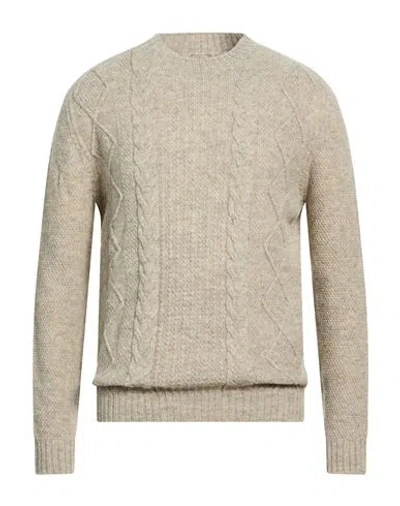 H953 Man Sweater Taupe Size 42 Merino Wool In Neutral