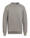 H953 Man Sweater Taupe Size 44 Merino Wool In Gray