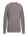 H953 Man Sweater Taupe Size 46 Merino Wool