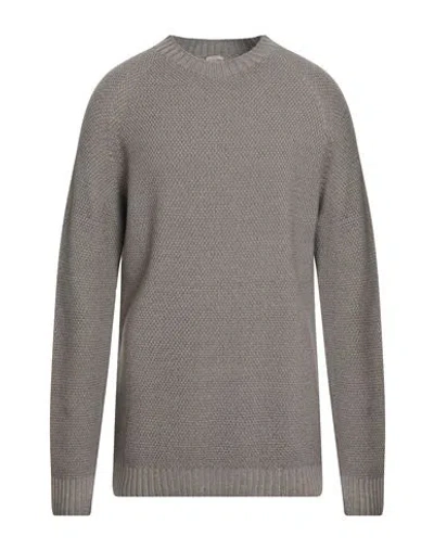 H953 Man Sweater Taupe Size 46 Merino Wool