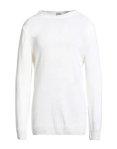 H953 Man Sweater White Size 44 Cotton