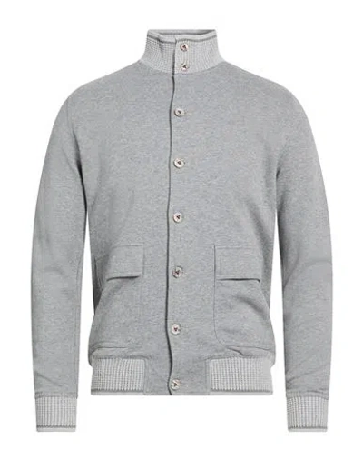 H953 Man Sweatshirt Grey Size 40 Cotton, Elastane In Gray