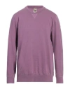 H953 Man Sweatshirt Mauve Size 44 Cotton In Purple