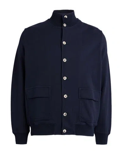 H953 Man Sweatshirt Midnight Blue Size 40 Cotton, Elastane