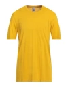 H953 Man T-shirt Marigold Size 44 Cotton, Modal In Yellow