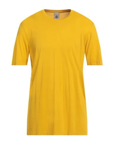 H953 Man T-shirt Marigold Size 44 Cotton, Modal In Yellow