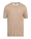 H953 Man T-shirt Sand Size 44 Linen