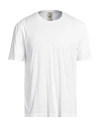 H953 Man T-shirt Cream Size 44 Cotton, Elastane In White
