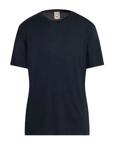 H953 Man T-shirt Black Size 44 Cotton, Modal In Blue
