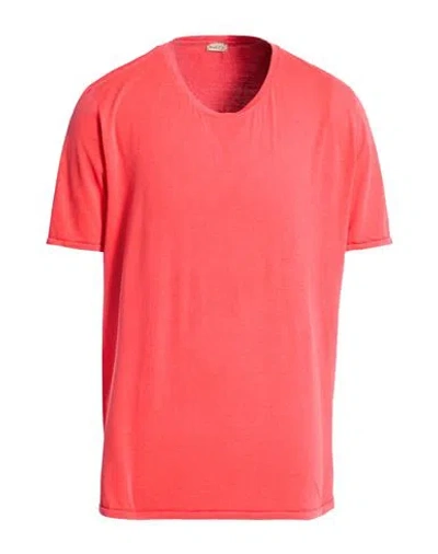 H953 Man T-shirt Coral Size 44 Cotton In Red