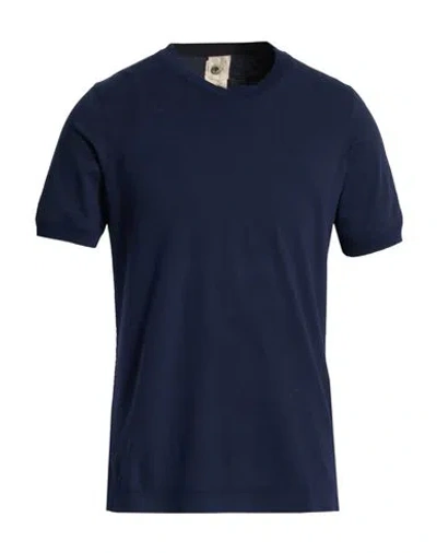 H953 Man T-shirt Midnight Blue Size 44 Cotton, Elastane