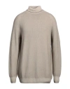 H953 Man Turtleneck Beige Size 44 Merino Wool
