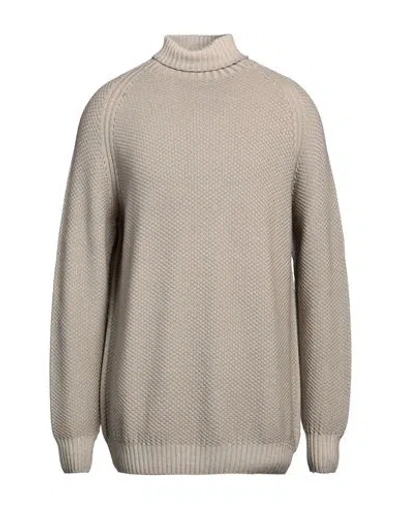 H953 Man Turtleneck Beige Size 44 Merino Wool