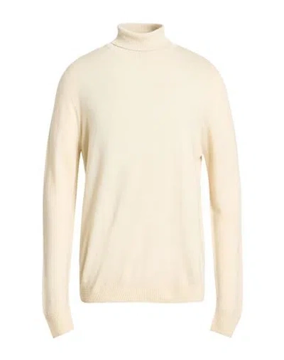 H953 Man Turtleneck Beige Size 44 Merino Wool In Neutral