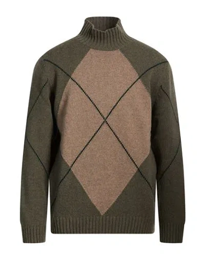 H953 Man Turtleneck Beige Size 44 Merino Wool In Multi