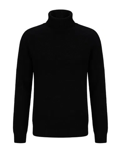 H953 Man Turtleneck Black Size 46 Merino Wool