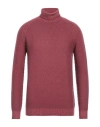 H953 Man Turtleneck Brick Red Size 42 Merino Wool