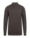 H953 Man Turtleneck Brown Size 42 Merino Wool In Brown