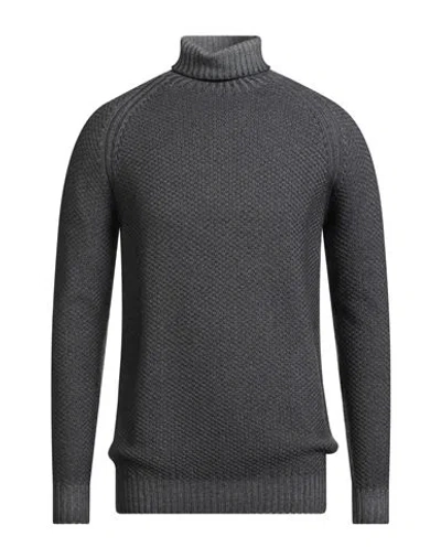 H953 Man Turtleneck Charcoal Size 42 Merino Wool In Gray