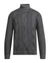 H953 Man Turtleneck Charcoal Size 44 Merino Wool In Gray
